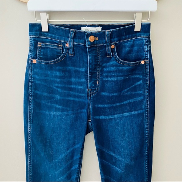 Madewell 10" High-Rise Skinny Denim Jeans Dark Blue Sz 26 - Picture 9 of 10